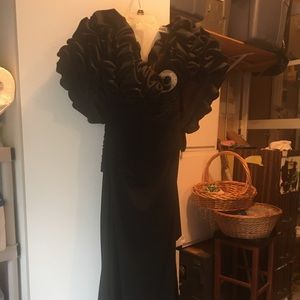 Long black evening gown